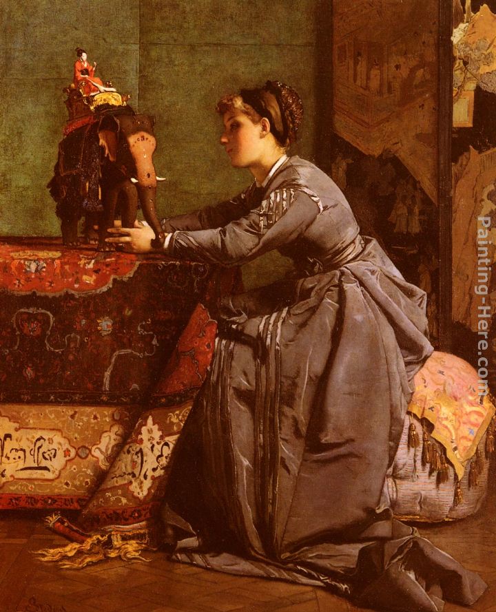 L'Inde A Paris; Le Bibelot Exotique painting - Alfred Stevens L'Inde A Paris; Le Bibelot Exotique art painting L'Inde A Paris; Le Bibelot Exotique painting - Alfred Stevens L'Inde A Paris; Le Bibelot Exotique art painting